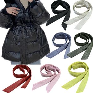 Women 4 cm Wide Winter Jacket Puffer Down Coat Replacement Belt Wrap Tie Waistband 240109