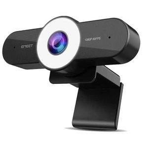 Webbkameror Webcam 1080p 60fps Streaming Autofocus HD Web Camera med tre nivå Light Emeet C970L PC Web Cam för dator/Desktop/Laptopl240105