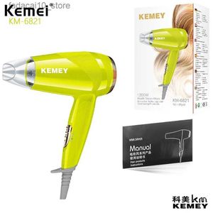 Secadores de cabelo Kemey Km-6821 Melhor secador de cabelo elétrico profissional barato geração de energia dobrável doméstico secador de cabelo de secagem rápida Q240109