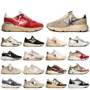 Moda damska bieganie sneaker designer buty zwykłe niskie vintage czarne białe srebrne srebrne kości słoniowej luksusowe biegacze mody ręcznie robione trenerzy duże rozmiar 36-46