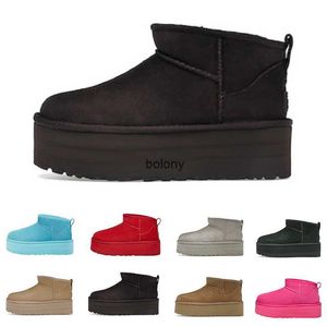 Botas clássicas mulheres ultra mini plataforma castanha pele de carneiro preto tazz mules mulher homens bota sapatos camurça superior conforto outono inverno tornozelo botas austrália