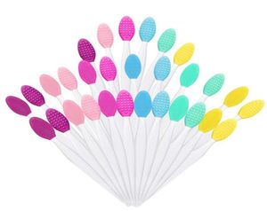 Pincéis de maquiagem 50pcs silicone esfoliante escova labial dupla face ferramenta de beleza de limpeza macia para pele mais suave9115700