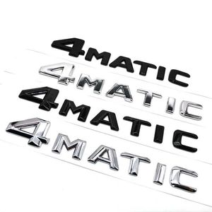 3D ABS Chrome Black 4 Matic 4matic Emblem Letters Plack Plack Plack Paint Paint For Mercedes Benz 4Matic Ticker Akcesoria