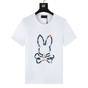 メンデザイナーTシャツバニーローズスカルプリントスウェットシャツレディートTシャツ夏のトレンド短袖カジュアルシャツトップスルーズハイストリートTシャツ