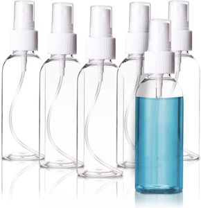 Frascos de spray transparentes de névoa fina com tampa de spray de bomba reutilizáveis e recarregáveis pequenos frascos de plástico vazios para óleos essenciais de viagem4385505