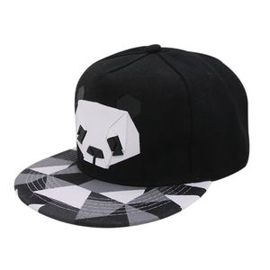 2018 Karikatür Panda Ayarlanabilir Beyzbol Kapakları Snapback Casquette Şapkaları Gençlik Erkekler Kadın Dans Hayvanları Cap Hip Hop Güneş Kemik Hat242m