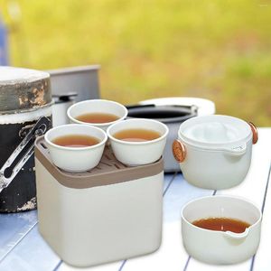 Conjuntos de chá Conjunto de chá de viagem Justiça Cup Durável Prático Teacups Simples Tanque de Armazenamento de Água Bule para Home Gifting Camping Party Car Viagens