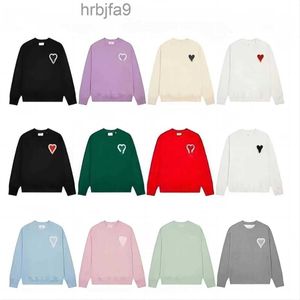 Kapüşonlu erkek ve kadın tasarımcılar paris kapüşonlu yüksek kaliteli kazak işlemeli kırmızı aşk 2023ss bahar yuvarlak boyun jumper çift sweatshirts fa high1z8b