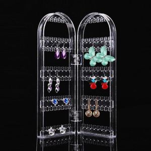 Product Jewelry Display Organizer Transparent Earring Holder Earring Display Two Doors Showing Shelf Beauty Health Tool9627475