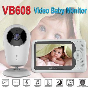 VB608 4,3 tum trådlös video Baby Monitor sitter Portable Baby Nanny IR LED Night Vision Intercom Surveillance Security Camera