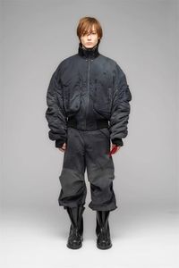032c myte sylwetka szeroka kurtka pilotowa bombowca z suwakiem Pasek Bawełniany bombowiec bawełniany kurtka dla mężczyzn