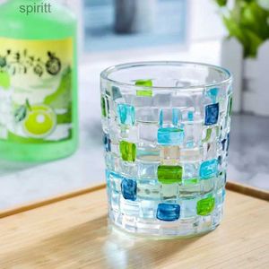Wine Glasses Glass Juice Weave Contrast Hand Painted Stained Wine Cup European Style Painted Candy Color Whiskey Bar Household Holiday YQ240105
