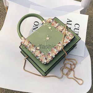 Torby na ramię w stylu Kwiatowe torebki kwiatowe Kobiety Crossbody 2022 Modna złota łańcuch damskie torba Messenger Clutch żeńska samica_fashion_fasht_bags