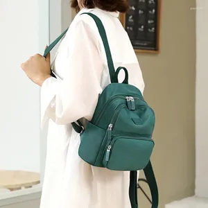 School Bags High-Quality Waterproof Nylon Fabric Women's Backpack Fashion Mini Shopping Small Bag Ladies Shoulder