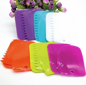 3PCSSet Pieczenie Narzędzia do ciasta plastikowego ciasta nóż lukier kremówek dekoracyjny dekorowanie gładki gładkie krawędź spatulas cutters ciasto t6229965