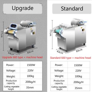 220 V Multifunktions-Industrie- und Gewerbe-Elektro-Zerkleinerungsmaschine für Weißkohl, Karotten, Zwiebeln, Obst und Gemüse