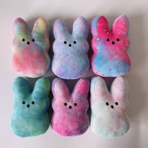 15 cm Creativo Lepre di Pasqua Divertente Bambola Coniglio Peluche Morbido Coniglietto Giocattoli Regalo di compleanno per bambini Decorazioni per scrivania Colorate Peeps Bunny