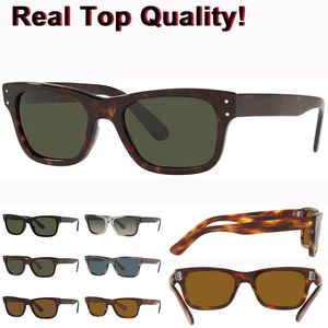 Luxus Brille Mr. Burbank Klassische Sonnenbrille Frauen Frauen Acetat Rahmen echte Glaslinsen Sonnenbrille für männliche Frau mit Lederbox Gafas de Sol Para Hombre