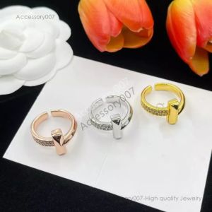 Designer-Schmuckringe, Ring, Diamantringe für Damen, Modeschmuck, 18 Karat Roségold, versilbert, verstellbare Öffnung, Ehering, Herrenschmuck, Designer-Party-Geschenk