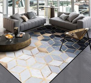 Fashion Modern Abstract Golden Black Grey Diamonds Door Foot Bathroom Kitchen Mat Living Room Bedroom Decorative Carpet Area Rug8757234