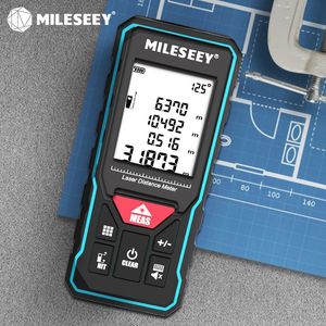 MILESEEY X6 Medidor de distancia láser recargable 40M 60M 80M 100M Cinta métrica con sensor de ángulo de inclinación Herramientas de medida 240109