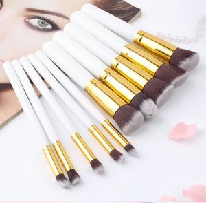 Pennelli per trucco professionale Whole10pcs Set pennelli per trucco di bellezza Set pennelli per fondotinta Kit pennelli per polvere kabuki di trucco9522486