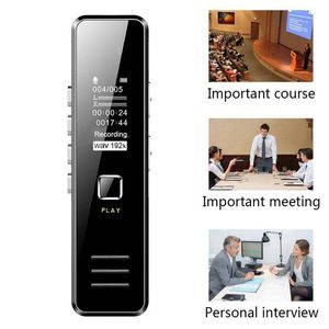 Digital Voice Recorder Mp3 Player Mini Voice Recorder Support 32 GB TF Card Professional Dictaphone 20-timmars inspelningstid WAV