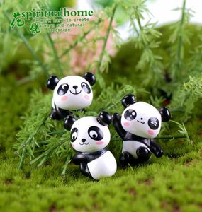 8st Söt panda materialmontering och landskap som gör material dekoration barn gåvor miniatyr trädgård figur hem dekor c02207492512