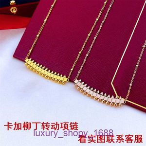 Fashion Designer Car tires's Classic Necklace Womens Gold Plated Card with Pyramid Willow Nail Bullet Head for Men and Women Couple With Original Box