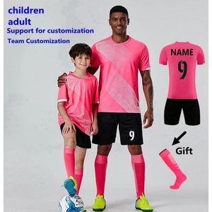 Pants Children Soccer Jerseys Men Boys Football Clothes Sets Short Sleeve Kids Football Uniforms Adult Kids Soccer Tracksuit Jersey