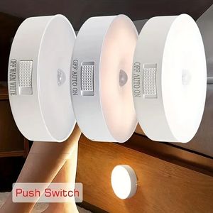 1pc 8 LED Motion Sensor Night Light, USB Rechargeable Indoor LED Night Light, With Adhesive Magnetic Strip, For Hallway, Cabinet, Closet, Wardrobe, Stairs, Bedroom.