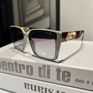 Tasarımcı güneş gözlüğü bayanlar ff büyük kare çerçeve plaka gözlükleri, erkekler için temperli cam güneş gözlüğü