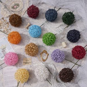 Single Simulation Green Onion Ball Wedding Auditorium Scene Layout Props Fake Flower Home Living Room Flower Arrangement Ornaments Floriculture L-