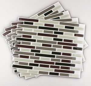 4 unidades decoração de casa padrão de azulejo 3D cozinha backsplash adesivos decalques de parede mural 3724283