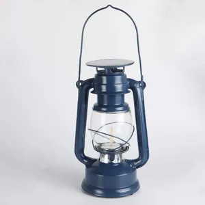 Przenośne latarnie Wysokiej jakości słoneczna lampa słoneczna USB vintage olejowa lampa na zewnątrz wiszące latarnie kemping łatwe lampy do przenoszenia