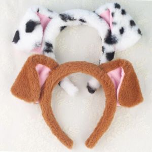 Hair Accessories Lolita Plush Dog Ears Hoop Simulation Animal Ear Headband Furry Headwear For Cosplay Girl Gathering Dropship