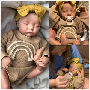17Inch Full Vinyl Body Waterproof Or Soft Cloth Body Reborn Doll Levi 3D Skin Painted Visible Veins Lifelike born Toy Gift 240108
