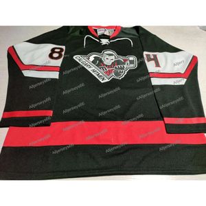 Custom WHL BRET HART 84 CALGARY HITMEN VINTSAGE HOCKEY ICE JERSEY RED BLACK 사용자 정의 번호 이름 CCM 자수 ED 유니폼