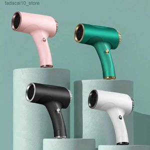 Hair Dryers Portable 500W Hair Dryer 2600mah Cold Wind Cordless Lonic Hair Dryer USB Rechargeable Powerful 2 Gears for Travel Home Dormitory Q240109