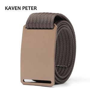 Military Belt For Men Aluminum Buckle Brown Waist Canvas Tactical 15 Nylon Webbing Cinturon Hombre 240109