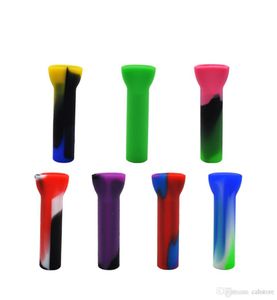 colorful Silione Filter Tips Dry Herb 33mm Mini Cigarette Silicone Mouth Tips for smoking Rolling paper5189123