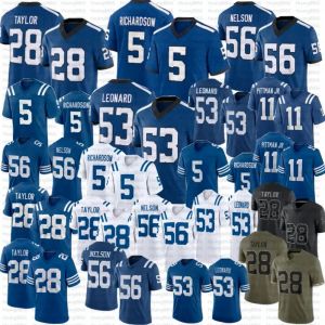 Indianapolis''colts''anthony Richardson Darius Leonard Jersey Piłka nożna Peyton Manning 28 Jonathan Taylor Michael Pittman Jr Jerseys Quenton