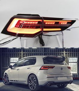 LED Turn Signal Tail Light dla VW Golf 8 Mk8 Tylna bieganie hamulca do odwrotnej lampy samochodowej