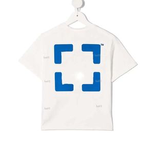 Ofs T-shirt di lusso T-shirt per bambini Offs Bianco Ragazzi Freccia irregolare Ragazze Estate Magliette a maniche corte Lettera stampata Dito Sciolto Bambino Bambini 594