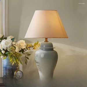 Table Lamps American Ceramic Living Room Large Lamp Simple Decorative Country Bedroom Bedside