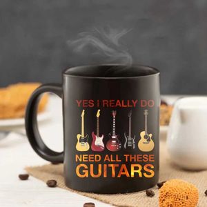 Kupalar tüm bu gitarlara ihtiyacım var kupa 11oz müzik sevgilisi arkadaşlar siyah seramik kahve kupa çocuk doğum günü hediyesi kupa yq240109