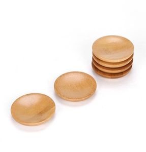 200pcs Creativity Natural Bamboo Small Round Dishes Rural Amorous Feelings Wooden Sauce and Vinegar Plates Tableware Plate Tray C01436159