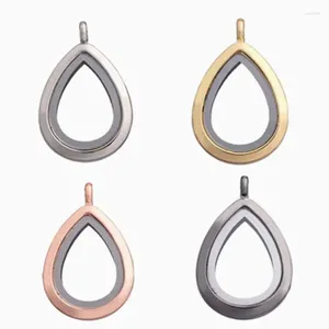 Pendant Necklaces 10PCS Teardrop Glass Living Floating Locket Charms Jewelry Making Medallion For Po Relicario Vintage Necklace Craft
