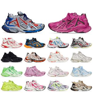 2024 OG Donna Uomo Designer Scarpe casual Track Runners 7 7.0 Grigio Blu Rosso Nero Fucsia Rosa Trasmettere tracce Mule Scarpe da ginnastica Piattaforma Marca Oversize Style Sneakers