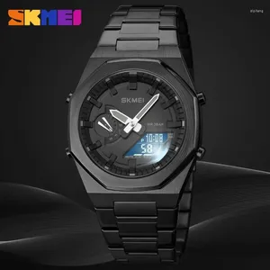 ساعة معصم Skmei Sport Watch for Man Fashion عرضية 1816 الكوارتز الرقمية الكرونوغراف الخلفية على مدار الساعة الذكور